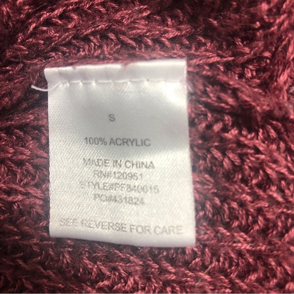 Pink Rose Crew Neck High/Low Sweater S - Picture 5 of 6
